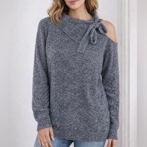 Lane Bryant Knit Sweater Gray Large / XL 14/16